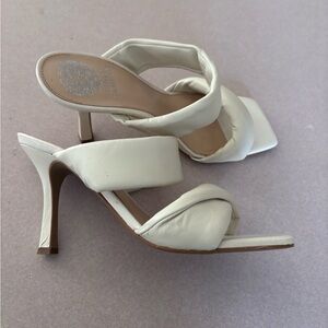 Vince Camuto Cream Heeled Sandals